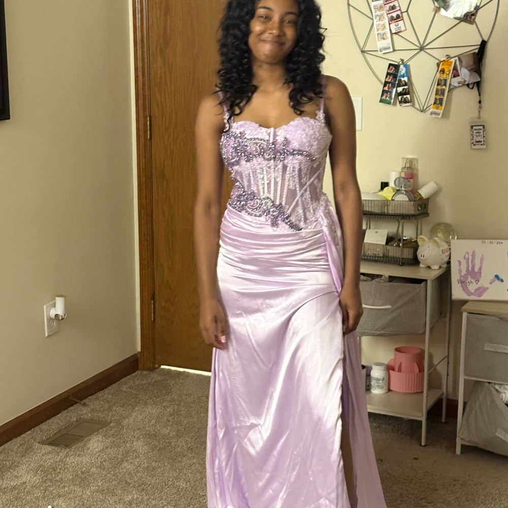 Elegant Lavender Evening Gown